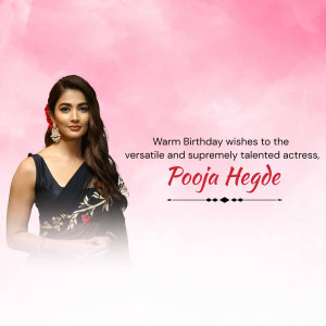 Pooja Hegde Birthday Wish Promotional Banner For X