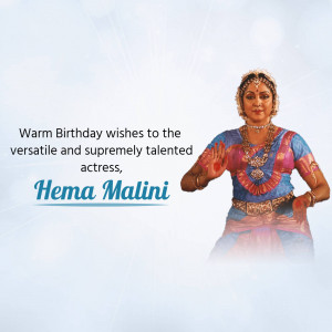 Hema Malini Birthday Wishes Poster For Telegram