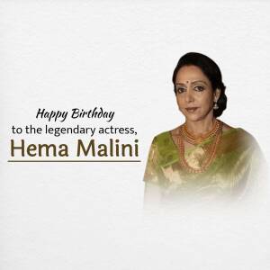 Hema Malini Birthday Wish Design For LinkedIn