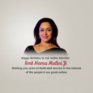 Hema Malini Birthday Tribute Social Media Post For Twitter