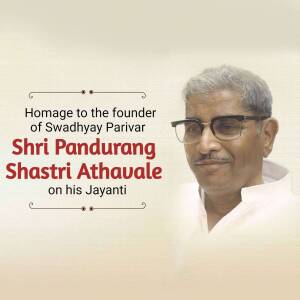 Shri Pandurang Shastri Athavale Jayanti Social Media Post For LinkedIn