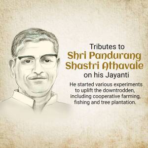 Shri Pandurang Shastri Athavale Jayanti Image For Threads