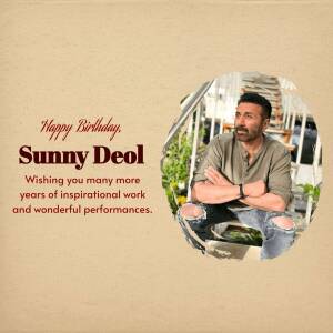 Sunny Deol Birthday Wish Flyer For Threads