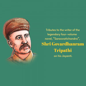 Govardhanram Tripathi Jayanti Design For Threads
