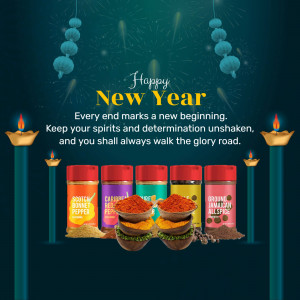 Happy New Year With Spices Post For Twitter