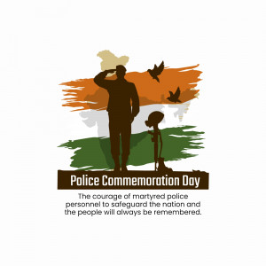 Police Commemoration Day - Tribute To Martyrs Branding Post For Twitter