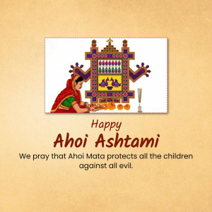 Happy Ahoi Ashtami Greetings Poster For X