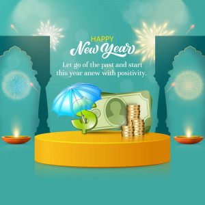 Happy New Year Financial Growth Flyer For X