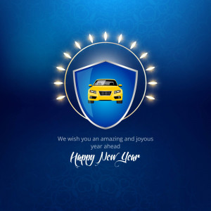 New Year Car Safety Wish Design For Threads
