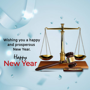 New Year Law & Justice Greeting Branding Post For X