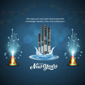 New Year Wishes - Oil & Gas Industry Poster For Google Business Profile