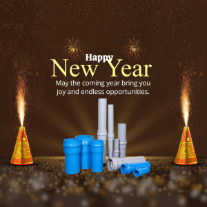 Happy New Year With Plumbing Supplies Template For LinkedIn