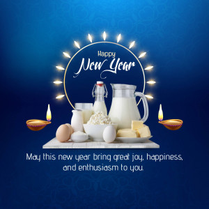 Happy New Year With Dairy Products Image For Pinterest