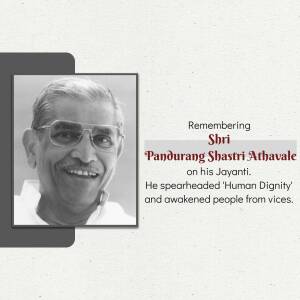 Pandurang Shastri Athavale Jayanti Marketing Image For Twitter