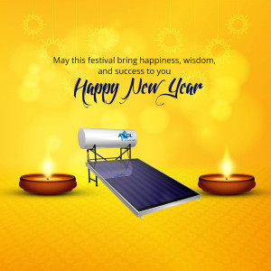 Happy New Year With APL Solar Water Heater Branding Post For Google Business Profile