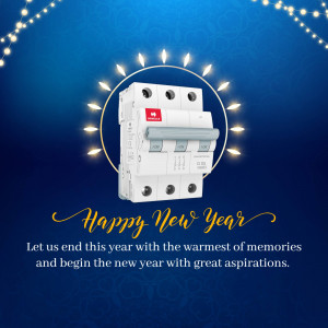 Havells circuit breaker with New Year greetings