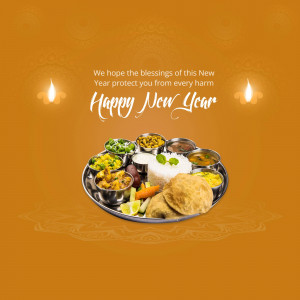 Happy New Year Traditional Feast Social Media Post For Telegram
