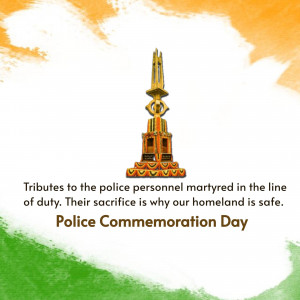 Police Commemoration Day Tribute Business Poster For X