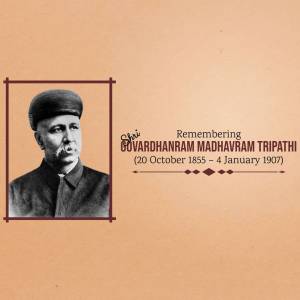 Govardhanram Madhavram Tripathi - Remembering A Literary Giant Advertisement For Facebook