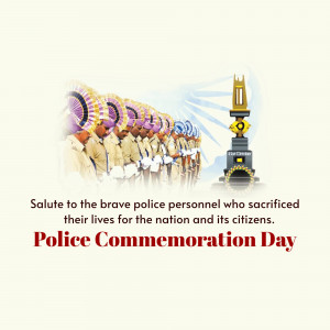 Police Commemoration Day Tribute Business Poster For Google Business Profile