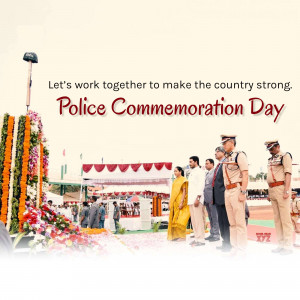 Police Commemoration Day Creative Design For Threads