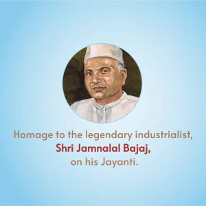 Shri Jamnalal Bajaj Jayanti Artwork For LinkedIn
