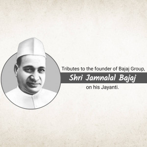 Jamnalal Bajaj Jayanti Tribute Poster For Threads