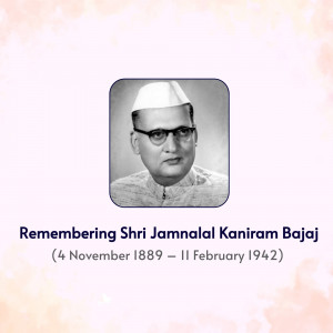 Shri Jamnalal Kaniram Bajaj - Remembering A Visionary Template For Telegram