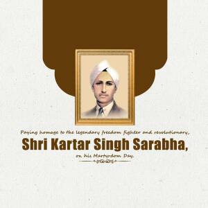 Shaheed Kartar Singh Sarabha - Martyrdom Day Template For X