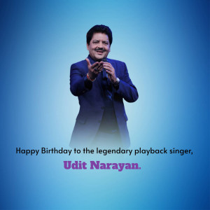 Udit Narayan, Indian playback singer, birthday greeting