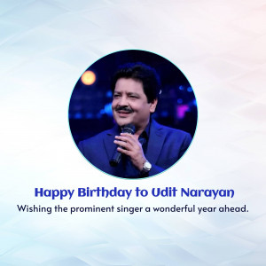 Udit Narayan Birthday Wish Image For WhatsApp