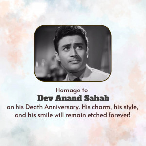 Homage To Dev Anand Graphic For X