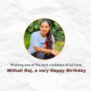 Mithali Raj Birthday Wish Artwork For Twitter
