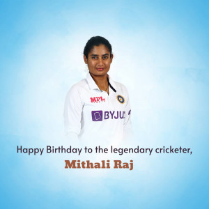 Mithali Raj Birthday Wish Advertisement For Instagram