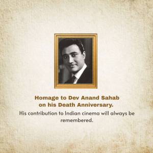 Dev Anand - A Tribute Banner For WhatsApp