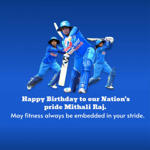Happy Birthday Mithali Raj Branding Post For Google Business Profile