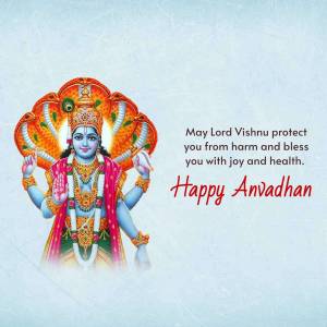 Happy Anvadhan - Lord Vishnu Blessings Branding Post For Threads