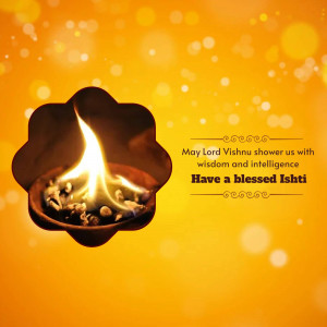 Diya Lamp For Ishti Ceremony Flyer For Telegram