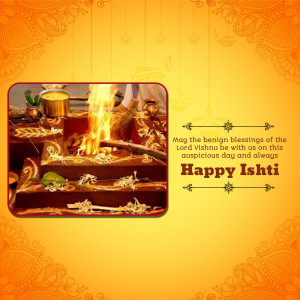 Happy Ishti - Traditional Hindu Ritual Banner For WhatsApp