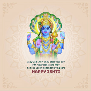 Happy Ishti - Lord Vishnu Blessings Template For X
