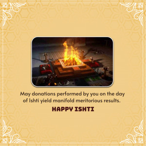 Happy Ishti - Sacred Fire Ritual Design For WhatsApp