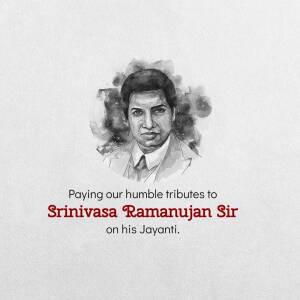 Srinivasa Ramanujan Jayanti Tribute Banner For Google Business Profile