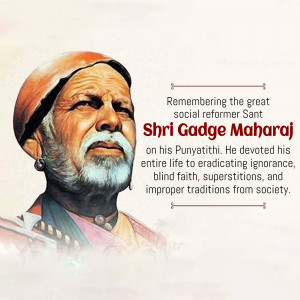 Shri Gadge Maharaj Punyatithi Creative Design For Pinterest