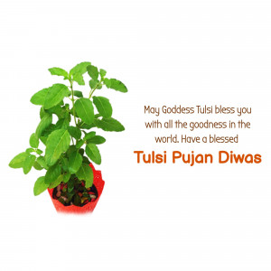 Tulsi Plant And Puja Wishes Banner For Facebook