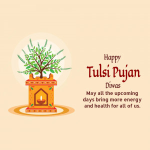 Happy Tulsi Pujan Diwas Post For WhatsApp