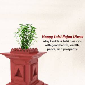 Happy Tulsi Pujan Diwas Image For Telegram