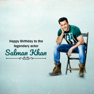 Salman Khan Birthday Wish Branding Post For LinkedIn