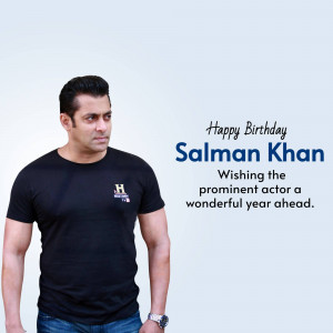 Salman Khan Birthday Wish Graphic For WhatsApp