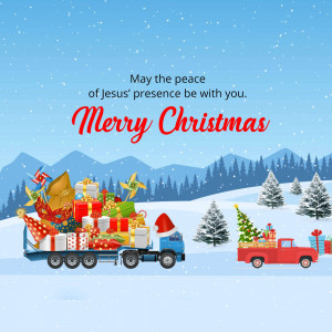 Merry Christmas - Gifts On The Go Graphic For Threads