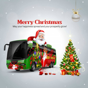 Merry Christmas Bus Design For WhatsApp